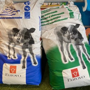 Bags of Lactalis milk replacer
